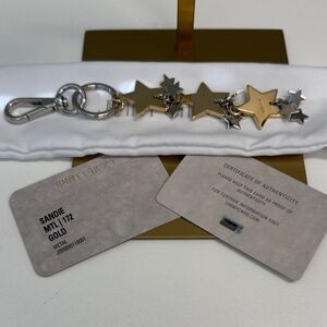 Jimmy Choo Sandie Metal Star bag Charm Keychain 31642
